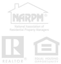 Professional associations: NARPM, REALTOR, EQUAL HOUSING OPPORTUNITY